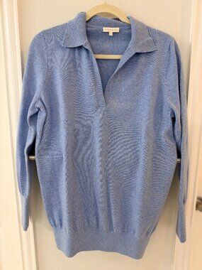 Ann Mashburn Cashmere Blue Collared Sweater